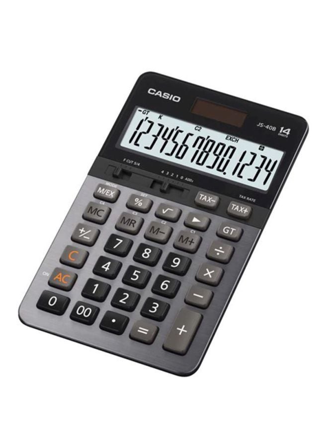 CASIO JS-40B 14-Digit Financial Calculator Grey/Black - Image 2