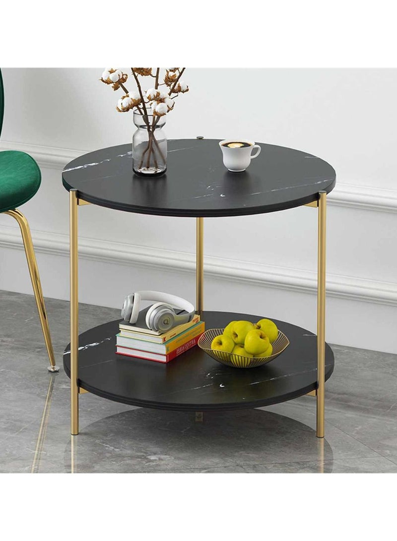 Metal bedside coffee table round end side table desk nordic marble glass home sofa tables light luxury living room side table - Image 2