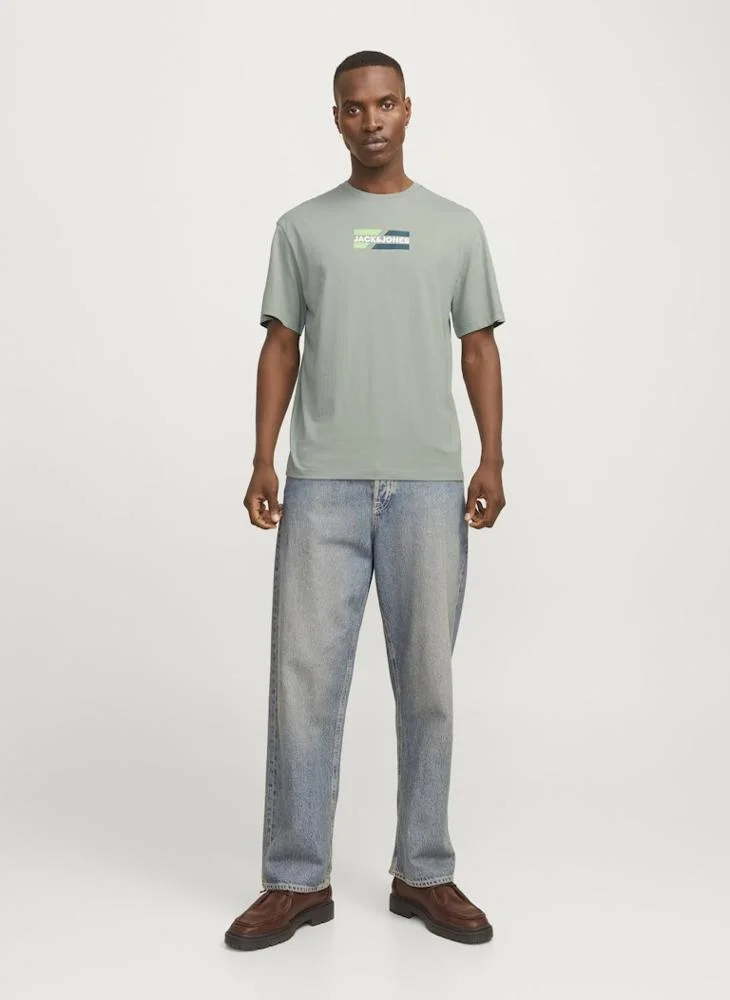 جاك اند جونز Logo Crew Neck T-Shirt