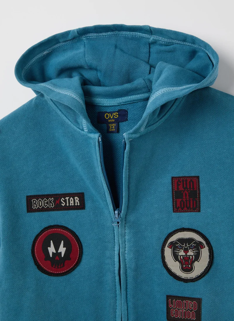 Ovs  OVS Children'S Sweatshirt In Pure Blue Cotton, Regular Fit for Men | Best Price UAE