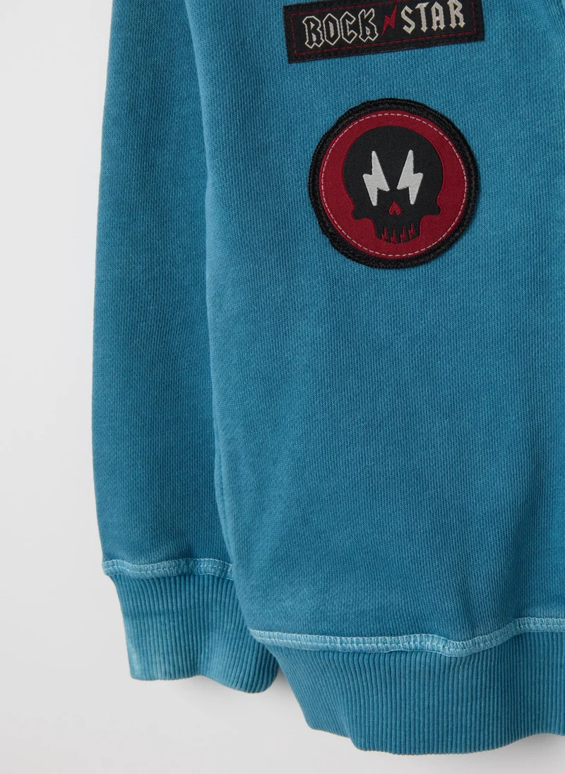 Ovs  OVS Children'S Sweatshirt In Pure Blue Cotton, Regular Fit for Men | Best Price UAE