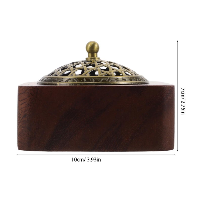 Bronze Lid Indoor Cone Incense Holder for Yoga Meditation Relaxation and Bedroom - Image 3