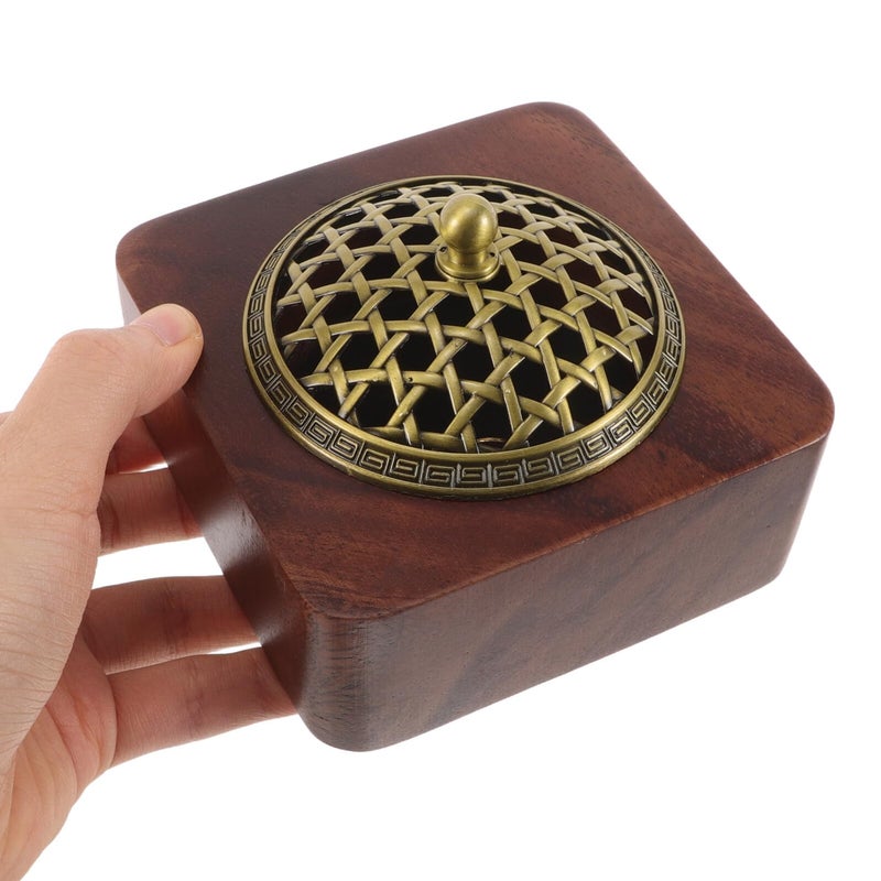 Bronze Lid Indoor Cone Incense Holder for Yoga Meditation Relaxation and Bedroom - Image 5