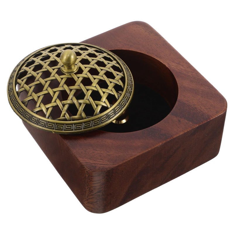 Bronze Lid Indoor Cone Incense Holder for Yoga Meditation Relaxation and Bedroom - Image 2