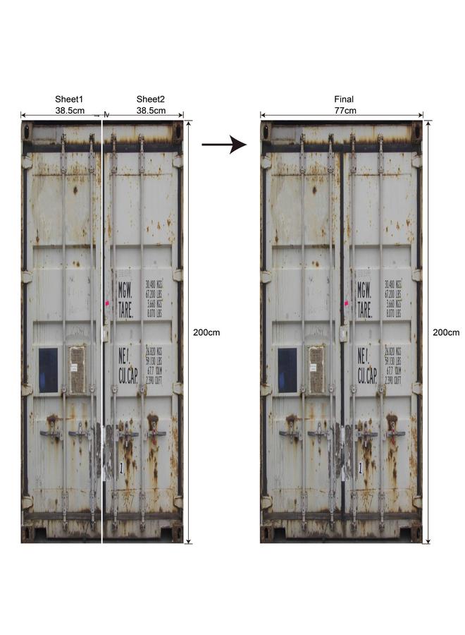 Bluejw 77/90cm3D High Simulation Door Series Door Stickers Removable Waterproof Wall Stickers Bedroom Living Room PVC Stickers A Generation Of Hair - Image 1