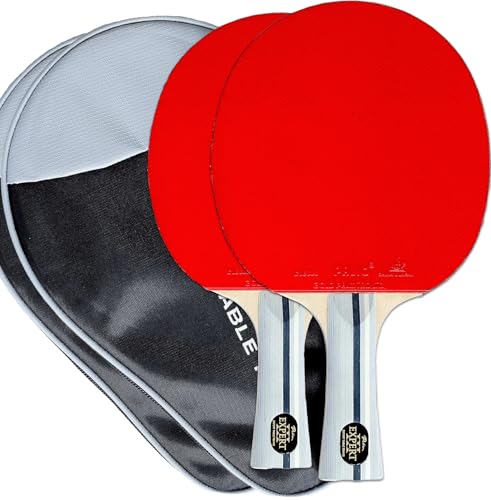 Expert Table Tennis Palio Expert 3.0 Table Tennis Racket & Case | ITTF Approved High-Performance Ping Pong Rackets for Beginners | Maximum Spin & Control (Set of 2 Rackets) - Image 1