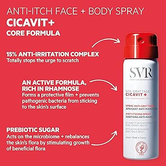 SVR SVR CICAVIT SOS UltraRapid AntiItch Relief Face and Body Spray for Soothing and Cooling Itchy and Damaged Skin Alll Ages 40ml  - Image 3