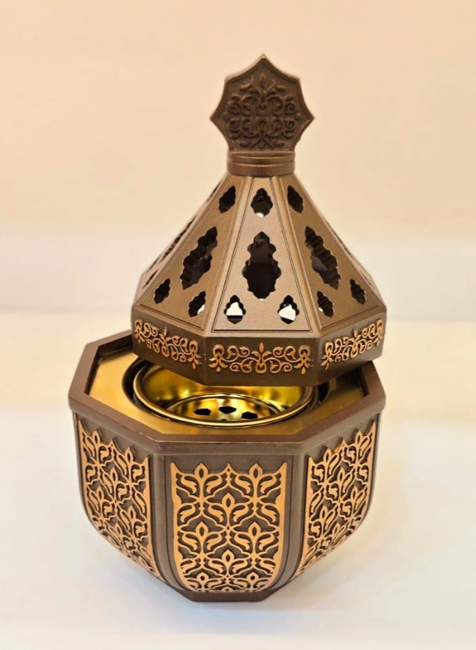 Radin Incense Bakhoor Burner With Magnetic Cover Resin Charcoal Oud Incense Burner For Home, Office, Studio Room, Study Room, Mosque, Yoga And Spa – Perfect Gift For Any Occasion - Image 1
