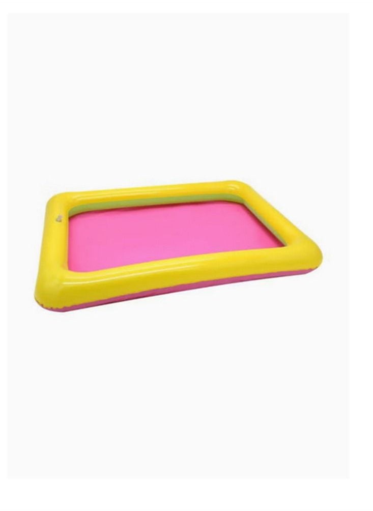 Generic - 4-Piece Portable Inflatable Sandbox Plate for Kinetic Sensory Activities Sand Blow Up Play Tray Education Toy Random Color 40*28cm - Image 1