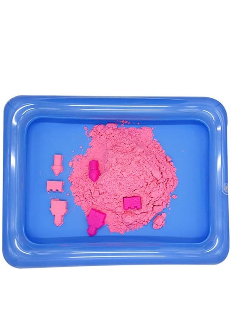 Generic - 4-Piece Portable Inflatable Sandbox Plate for Kinetic Sensory Activities Sand Blow Up Play Tray Education Toy Random Color 40*28cm - Image 1