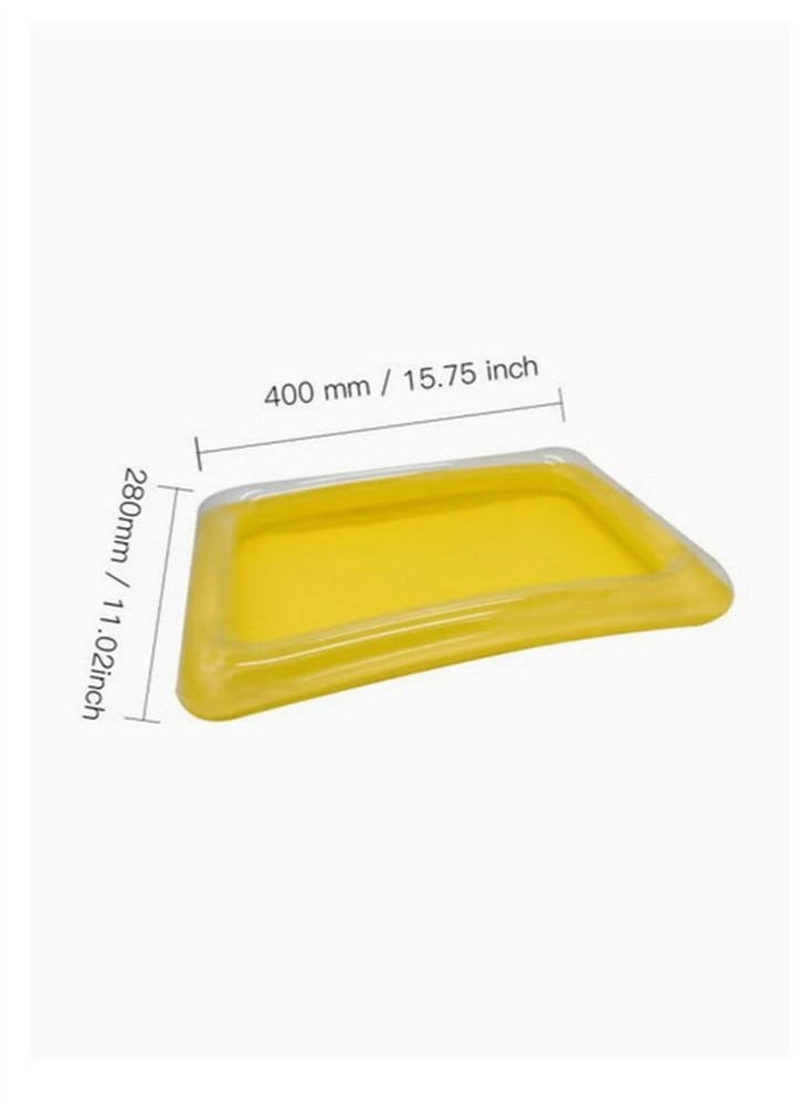 Generic - 4-Piece Portable Inflatable Sandbox Plate for Kinetic Sensory Activities Sand Blow Up Play Tray Education Toy Random Color 40*28cm - Image 1