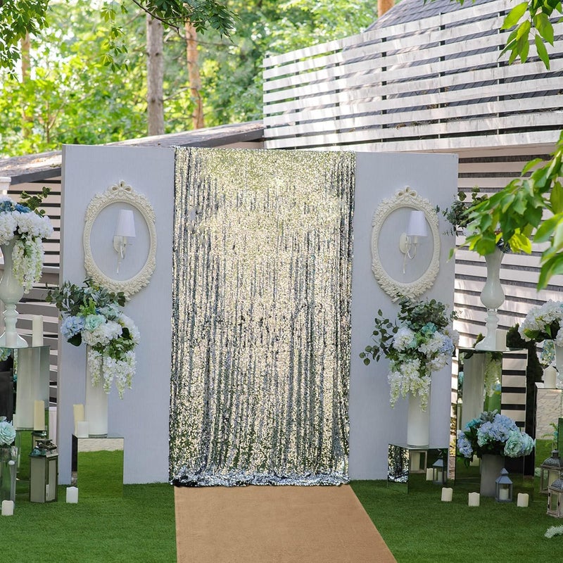 Tudomro 40 Inch x 15 Ft Extra Long Natural Burlap Wedding Aisle Runner Outdoor Jute Burlap Aisle Runner for Wedding Ceremony Rustic Indoor Carpet for Walkway (Elegant Style) - Image 5