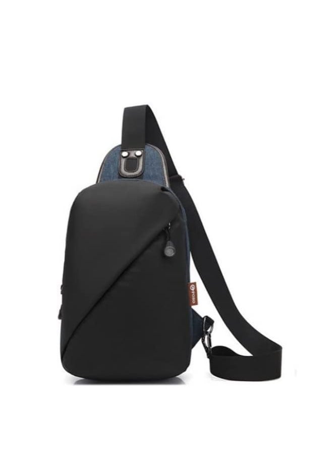 بوزو حقيبة حبال للرجال ، حقيبة ظهر بكتف واحد ، حقيبة ظهر صغيرة بحمالة كتف صغيرة ، حقيبة ظهر للسفر والمشي لمسافات طويلة - Image 1