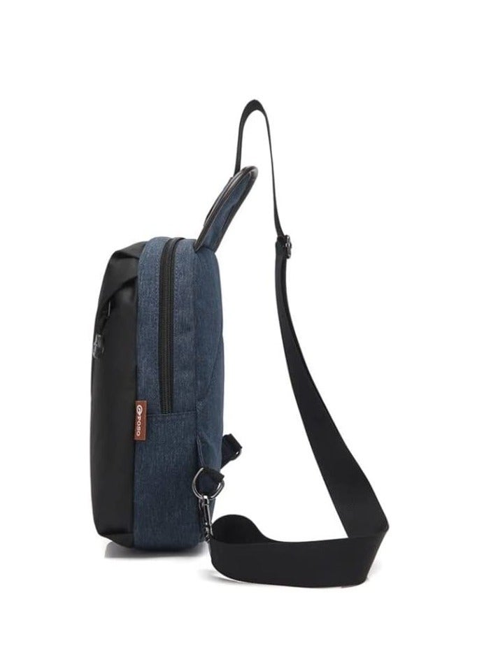 بوزو حقيبة حبال للرجال ، حقيبة ظهر بكتف واحد ، حقيبة ظهر صغيرة بحمالة كتف صغيرة ، حقيبة ظهر للسفر والمشي لمسافات طويلة - Image 2