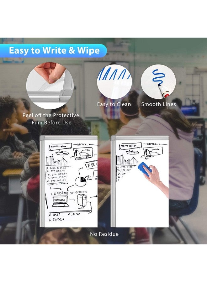 ماكتيك سبورة بيضاء بحامل مغناطيسي محمول قابل للمسح الجاف مقاس 36 × 24 مع حامل ثلاثي القوائم قابل للتعديل، 3 × 2 قدم، سبورة بيضاء للمكتب أو التدريس في المنزل والفصول الدراسية (36 × 24 أبيض) - Image 5