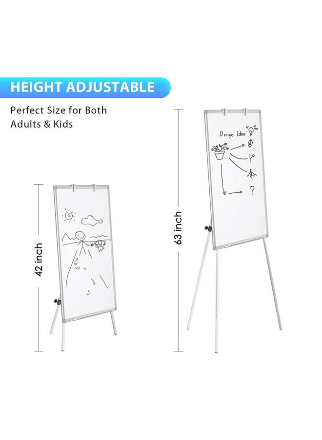 ماكتيك سبورة بيضاء بحامل مغناطيسي محمول قابل للمسح الجاف مقاس 36 × 24 مع حامل ثلاثي القوائم قابل للتعديل، 3 × 2 قدم، سبورة بيضاء للمكتب أو التدريس في المنزل والفصول الدراسية (36 × 24 أبيض) - Image 3