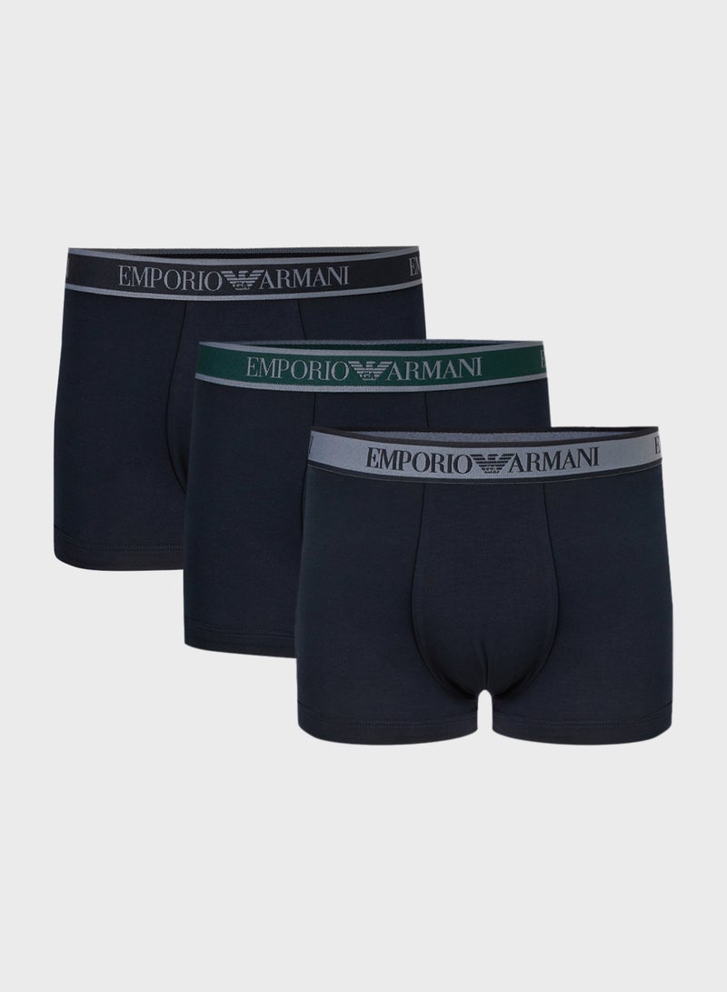 EMPORIO ARMANI 3 Pack Of Logo Boxers - Image 1