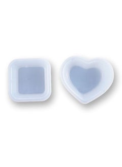 Graffiti Resin Heart Shape And Square Silicone Molds  - Image 1