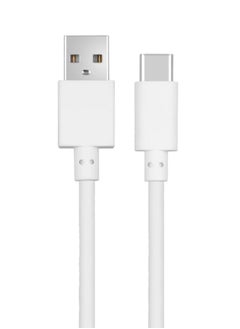 Type C Cable A to USB C Data Cord Premium Nylon Wire Compatible with iPhone Samsung Huawei Xiaomi MacBook Pro Switch  MateBook X Pro iPad 1 M White