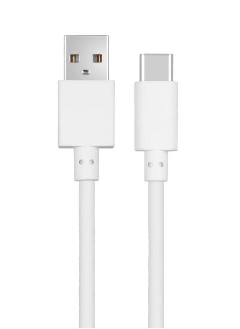 Type C Cable A to USB C Data Cord Premium Nylon Wire Compatible with iPhone Samsung Huawei Xiaomi MacBook Pro Switch  MateBook X Pro iPad 1 M White