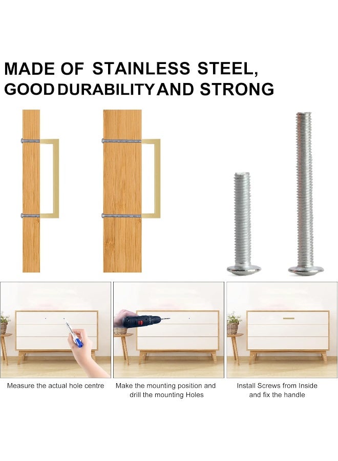 Redunest Cabinet Pulls Gold Cabinet Handles Square Drawer Pulls, 10 Pack 13-4/5 Inch Stainless Steel Kitchen Door Cupboard Cabinet Handles, Drawer Hardware Handles, 352mm Hole Centers - Image 3