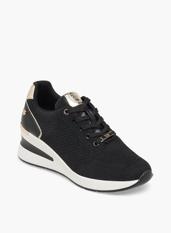 إكستي Women Textured Wedge Heel Ankle Sneakers