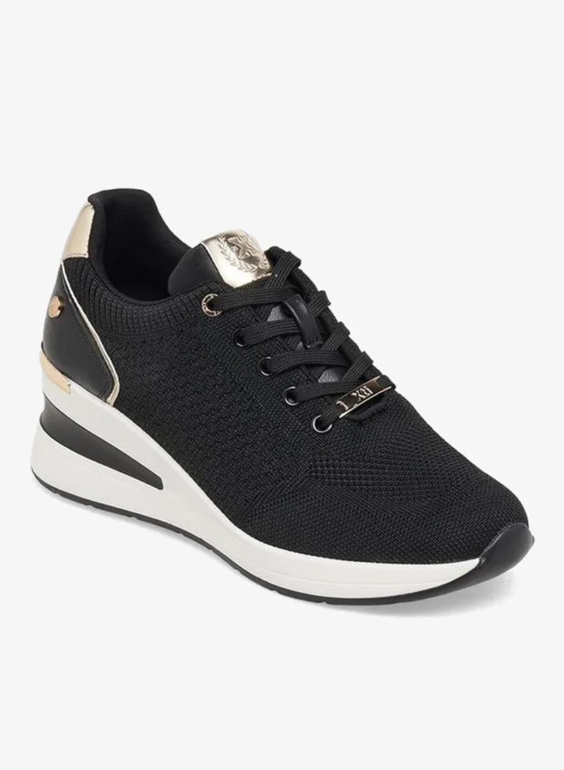 إكستي Women Textured Wedge Heel Ankle Sneakers