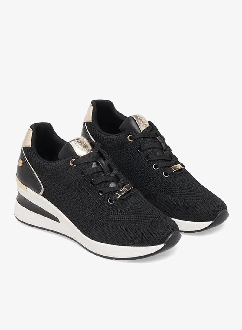 إكستي Women Textured Wedge Heel Ankle Sneakers