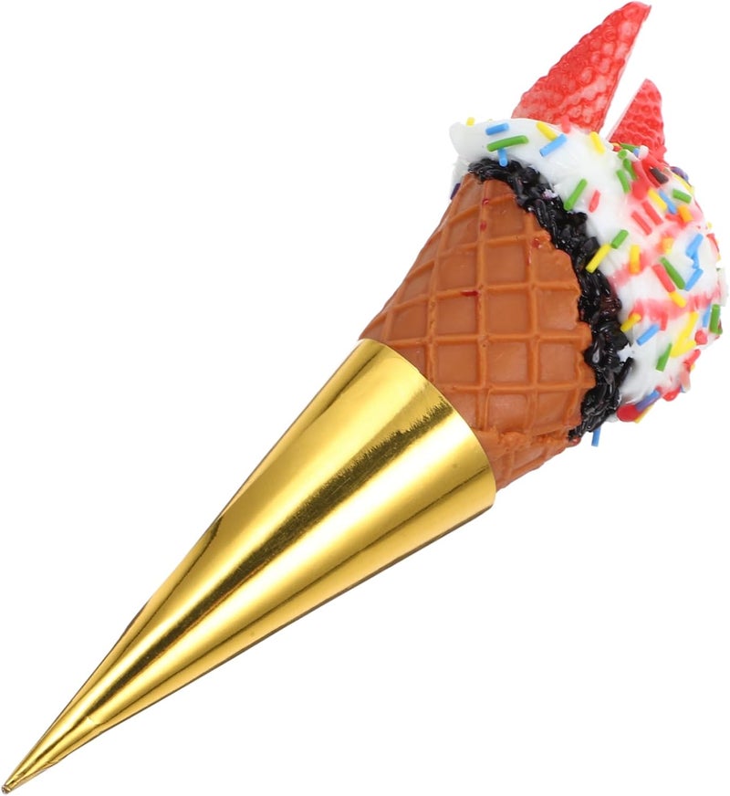 Multi Color Artificial Ice Cream Cone Decoration Model For Photography Display 19X6 5X6 5CM - Image 1