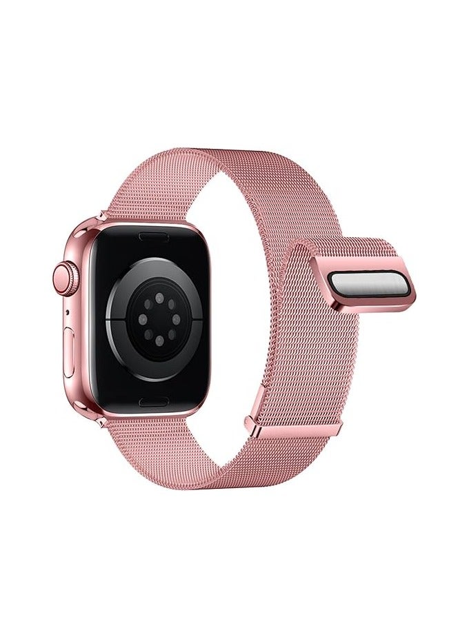 Compatible with Apple Watch Band 46mm for Women and Men, Magnetic Metal Stainless Steel Strap Wristband Compatible for iWatch Ultra series - Image 2