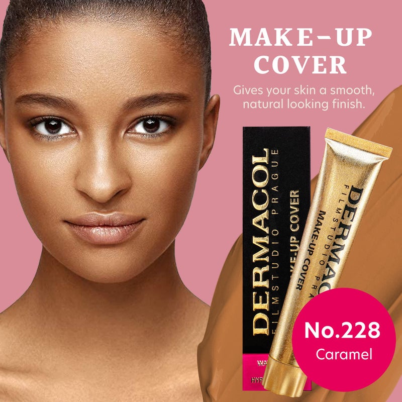 Dermacol - Full Coverage Liquid Makeup Foundation, Matte Finish, with SPF 30, Waterproof, for Oily Skin, Acne, & Under Eye Bags, Long-Lasting Makeup Products, 30g, Shade 228 - Image 2