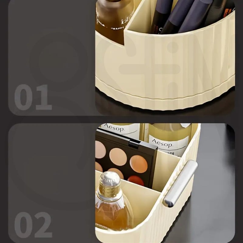 Ostin Cosmetic Make Up Organiser, Brush Organiser, Rotating Makeup Organiser for Dressing Table, Cosmetic Organiser Set for Room Decor Dressing Table, Bedroom, Bathroom. (13 Section) - Image 2