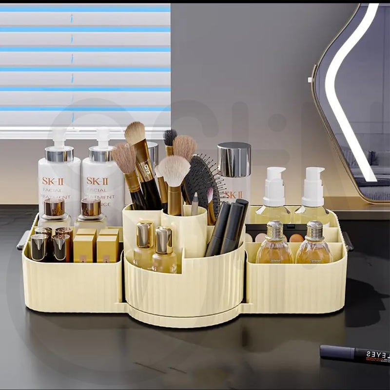 Ostin Cosmetic Make Up Organiser, Brush Organiser, Rotating Makeup Organiser for Dressing Table, Cosmetic Organiser Set for Room Decor Dressing Table, Bedroom, Bathroom. (13 Section) - Image 4