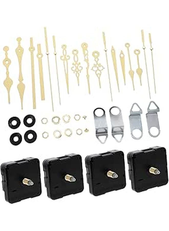 Quartz Clock Movement Kit With 4 Sets Clock Hands And Accessories For DIY Wall Clock Repair - Image 1