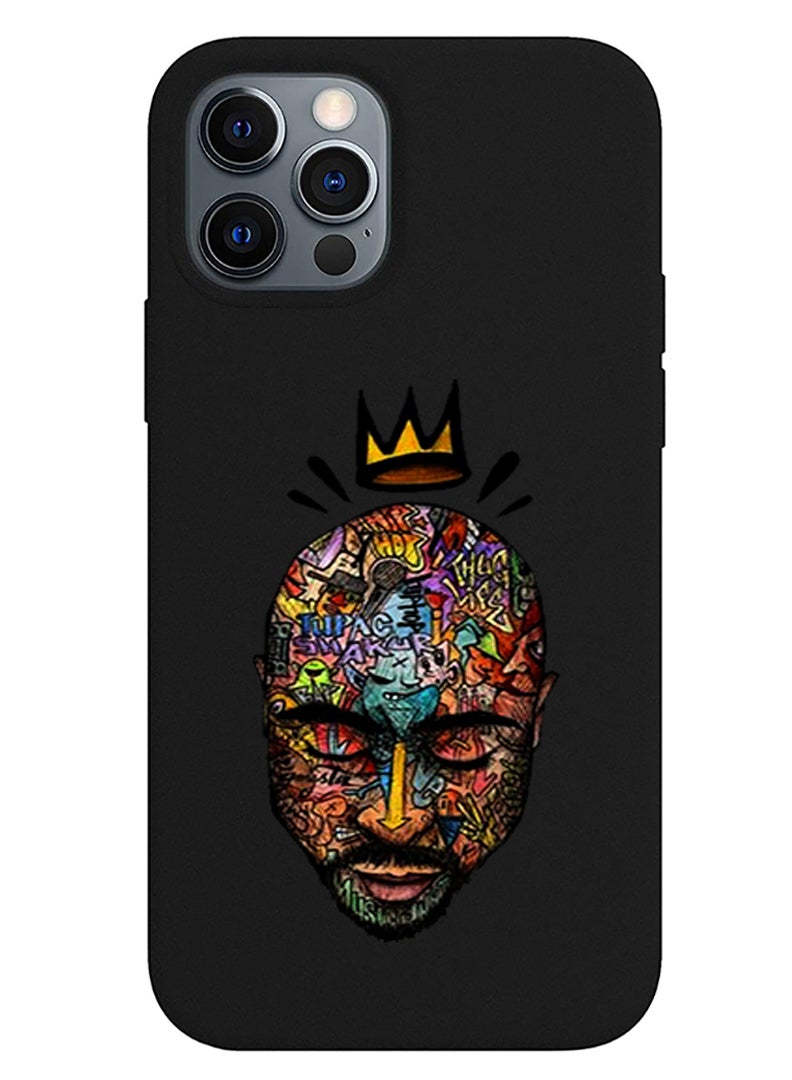 Theodor Protective Slim Fit Case Liquid Silicone Cover with Full Body Protection Anti-Scratch Shockproof Case For iPhone 12 Pro Black  - FORZA362 Martial arts copy - Image 1