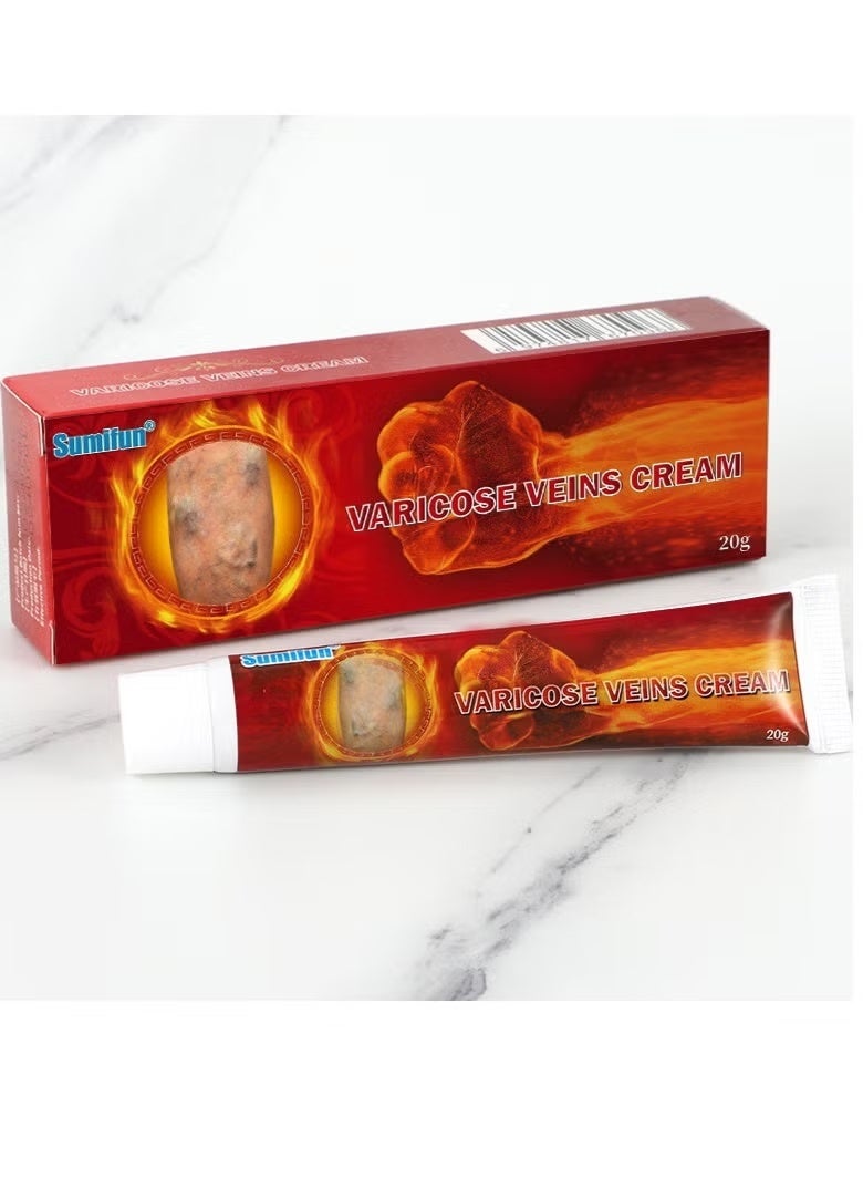 سوميفون كريم الدوالي 20 غرام، بلسم لتخفيف آلام التهاب الوريد العنكبوتي، يخفف التورم والألم، يحسن الدورة الدموية، مرهم لصحة الأوردة، يهدئ الساقين المتعبتين. - Image 2