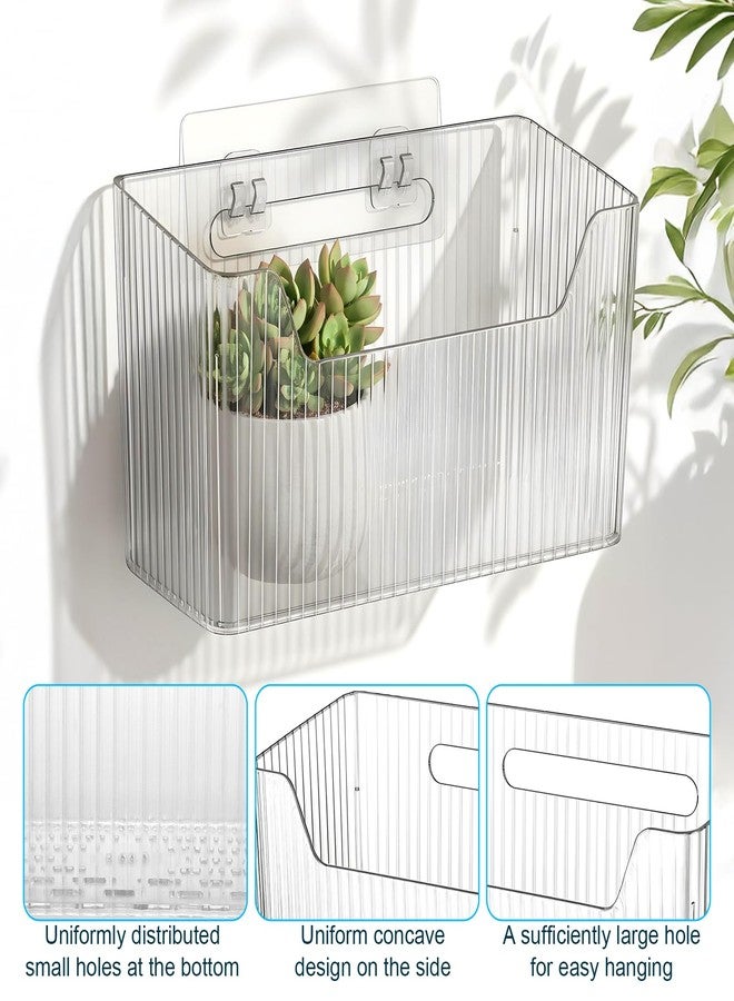 Kifmurase 6PCS Cabinet Door Organizer, Adhesive Wall Mounted Storage Organizer Bins, Clear Stackable Hanging Baskets Containers for Organizing Refrigerator Kitchen Bathroom Pantry, 7.8×3.6 ×4.7 Inch - Image 3