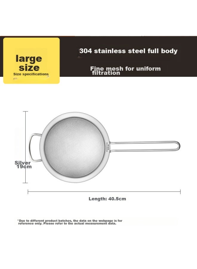 COOKER KING Chuidahuang, Full 304 Stainless Steel Mesh Strainer 28 Mesh, Fine Mesh Sieve For Filtering Oil, Flour, And Food, Large Size - Image 2