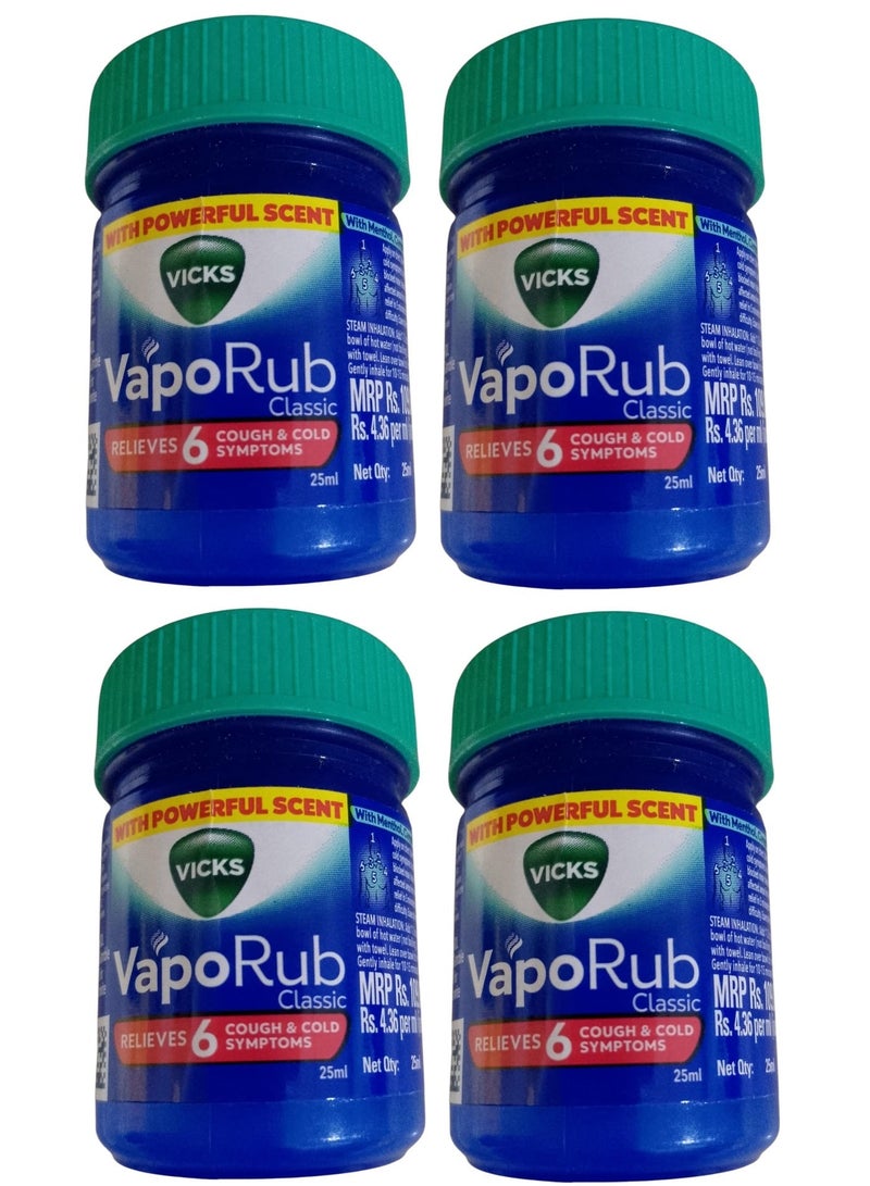 Vicks Pack Of 4 Vicks Vaporub 25 gm - Image 1
