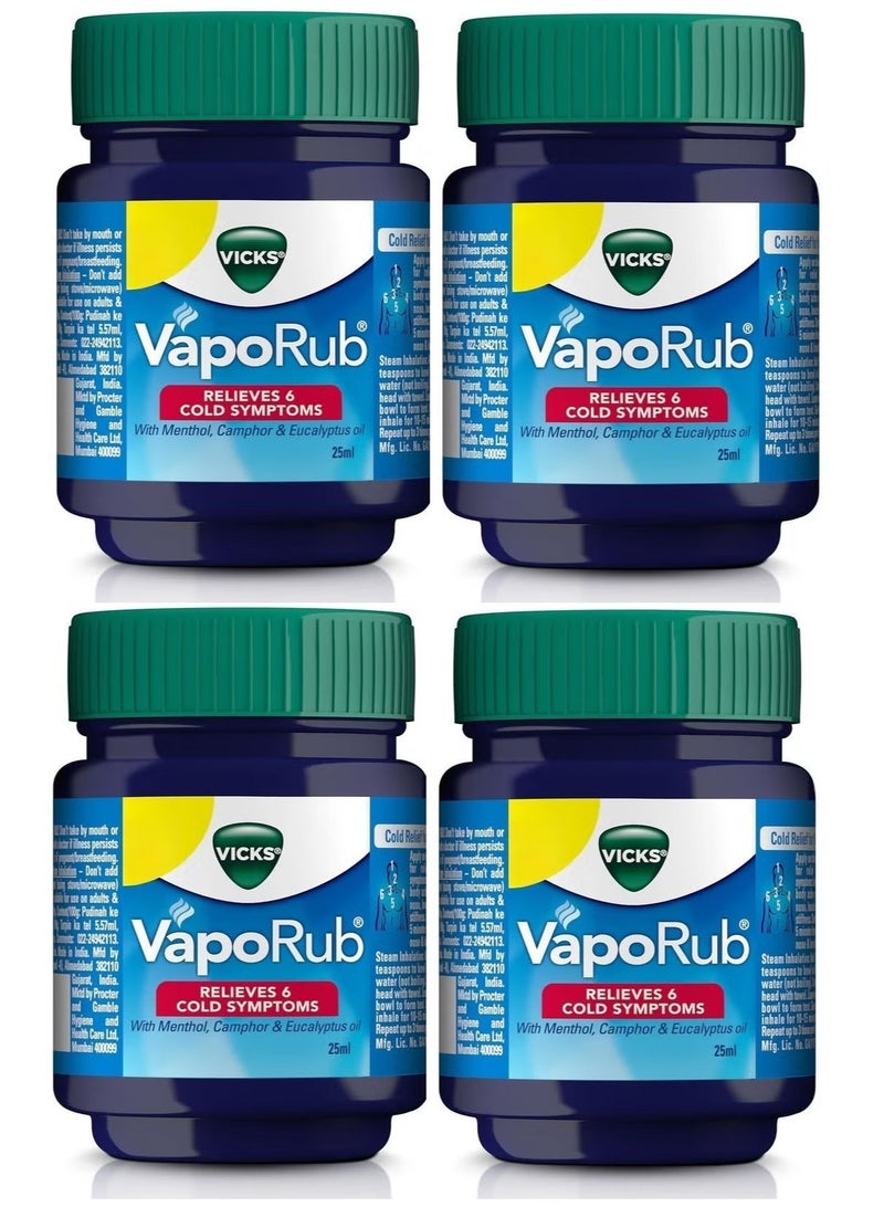 Vicks Pack Of 4 Vicks Vaporub 25 gm - Image 2