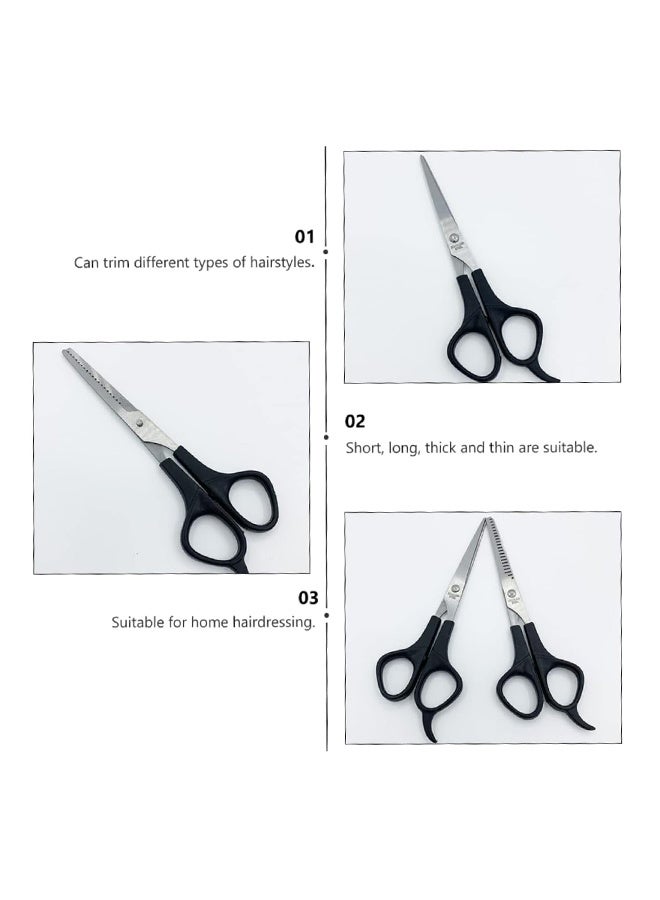Generic 2 Pcs Stainless Steel Hairdressing Scissors Professional Hair Trimming Thinning Scissors for All Hair Types Durable and Easy to Use for Salon Home Use  - Image 3