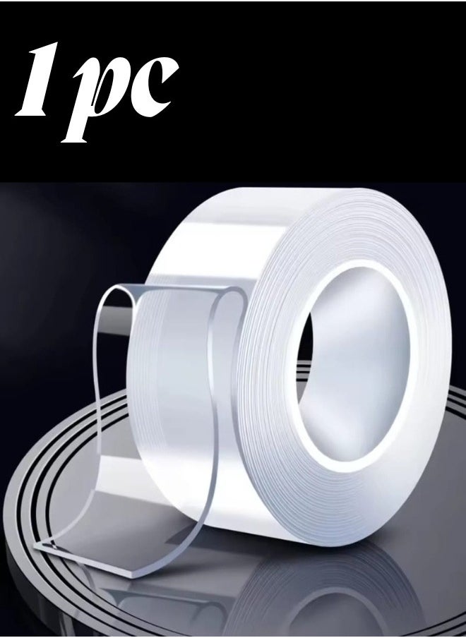 Ivy 3 Meter Magic Improvement Mounting Transparent Tape Reusable Double Sided Tape, Multipurpose Washable Double Sided Adhesive Nano Tape ((3M)) ((Pack Of 1))  - Image 1