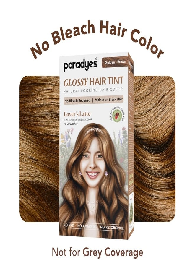 Paradyes Lover’s Latte No Bleach Hair Tint | Glossy Hair Color | Visible on Virgin Black Hair | Natural-Looking, Glossy Finish | PPD-Free - Image 2