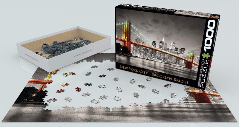 EuroGraphics New York City Brooklyn Bridge Puzzle (1000-Piece) , Gray - Image 3