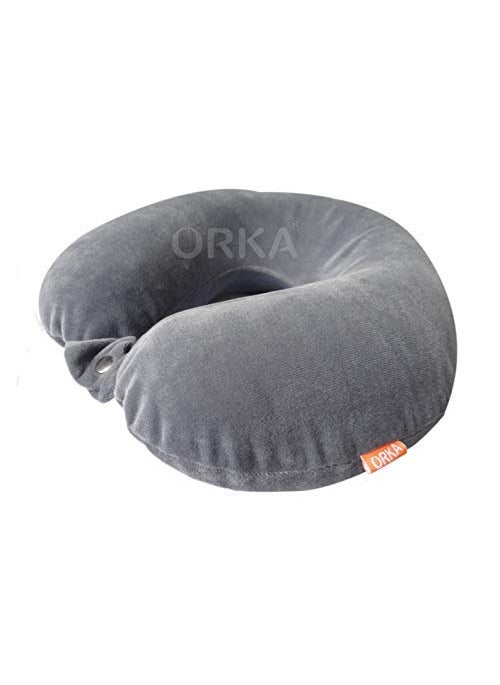 ORKA TRAVEL Orka Memory Foam Travel Plain U Neck Grey  - Image 2