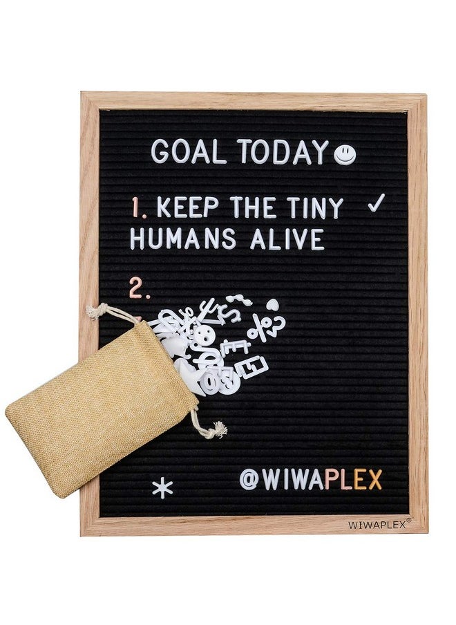 WIWAPLEX Black Felt Letter Board,Word Board Sign,16 X 12 Inch Changeable Letter Board With 730 Plastic Message Board Letters Numbers Symbols Pattern,Wooden Tripod Stand, Scissors, 3 Free Storage Bags  - Image 4