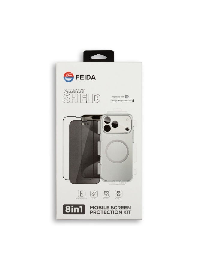 FEIDA 8-in-1 Complete Protection Package for iPhone 15 - Image 1