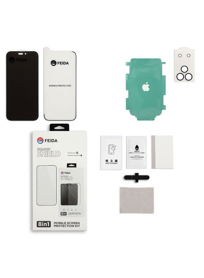 FEIDA 8-in-1 Complete Protection Package for iPhone 15 - Image 2