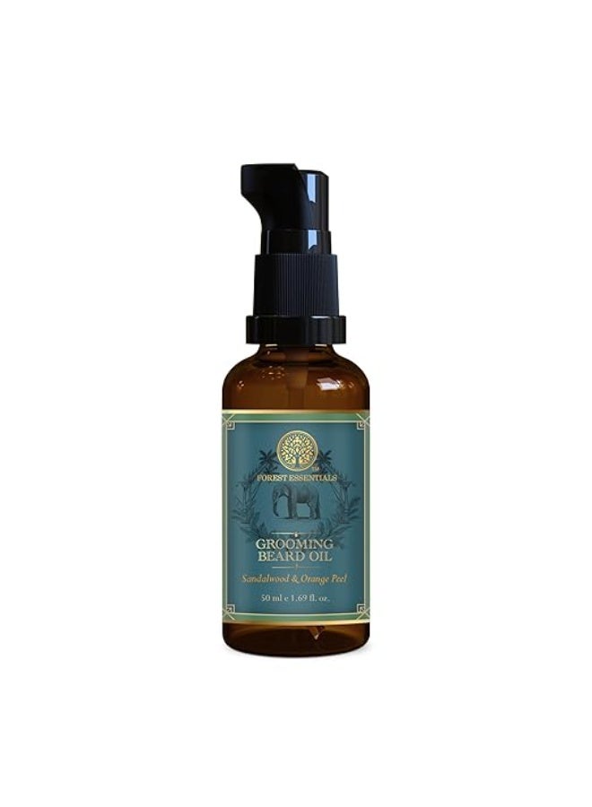 Forest Essentials Grooming Beard Oil | Light, Non-Greasy Ayurvedic Beard Growth Oil | For Daily Use - Image 1