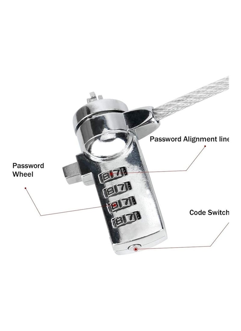 Generic - Cable Lock Anti-Theft Device For Laptop Security Cable Lock Combination For Desktop Computers - Image 1